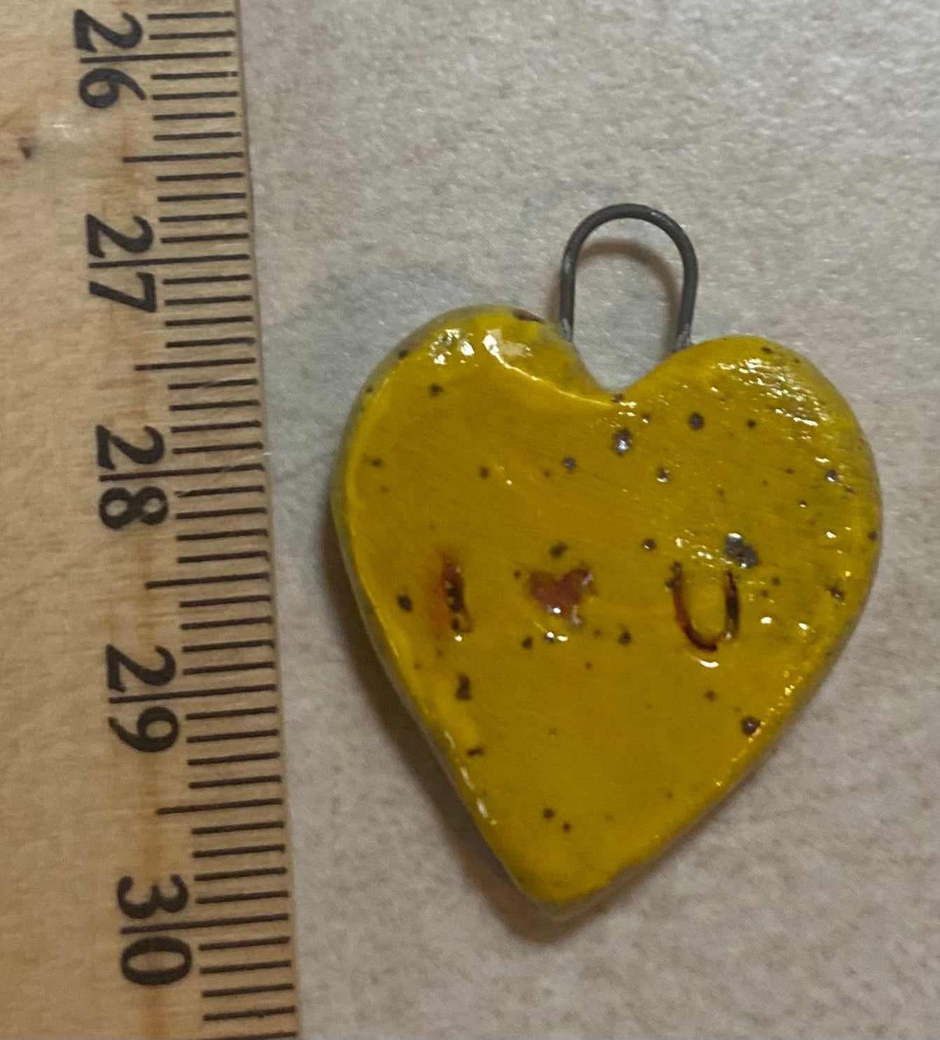 Heart pendant yellow I heart u