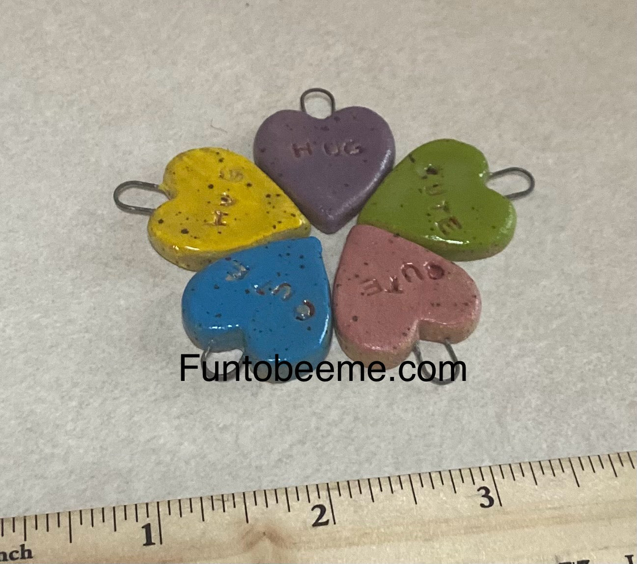 Heart pendant purple cute