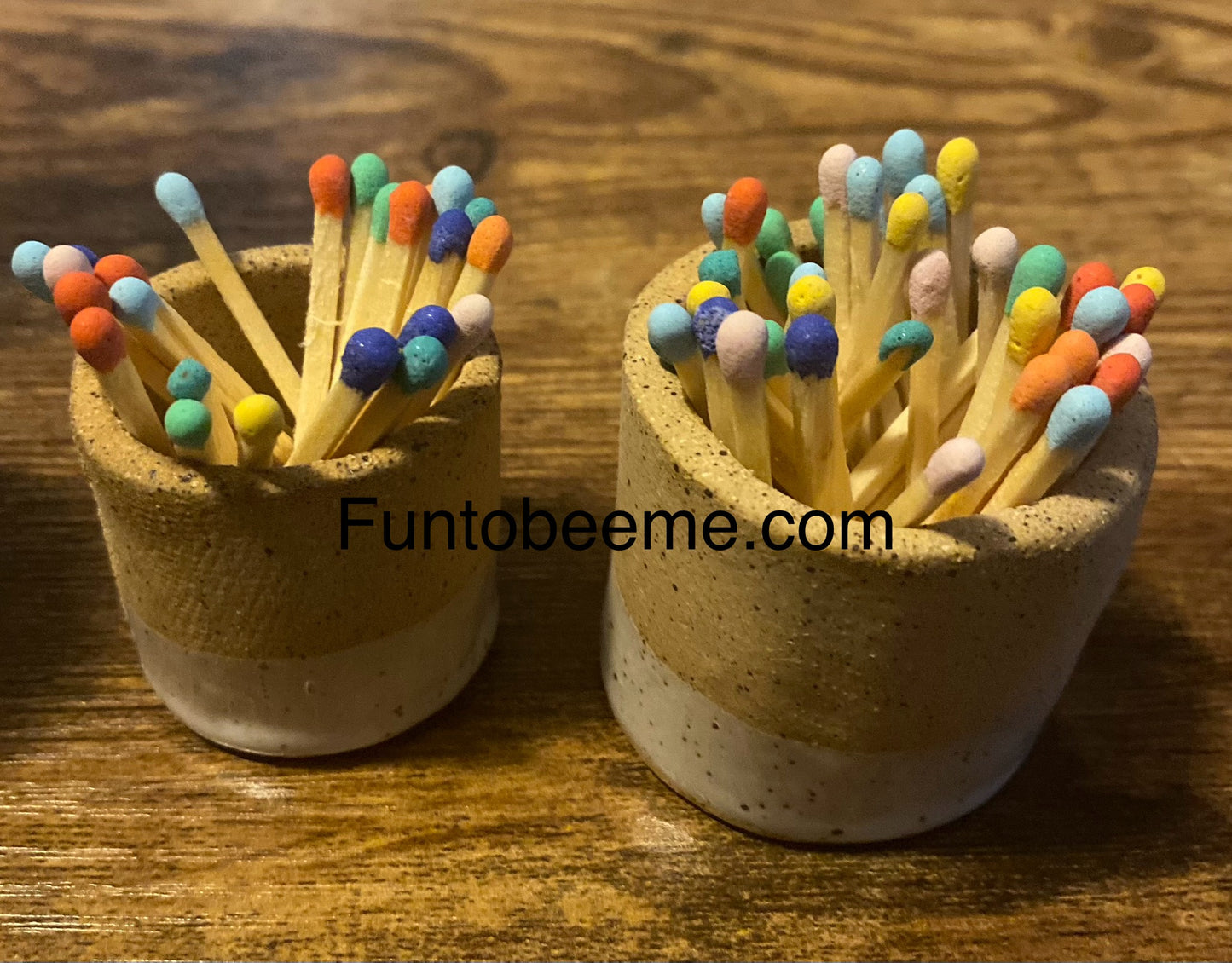 Set of 3 matchstick holders