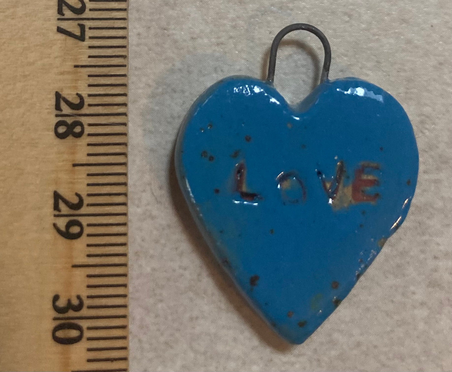 Heart pendant blue love