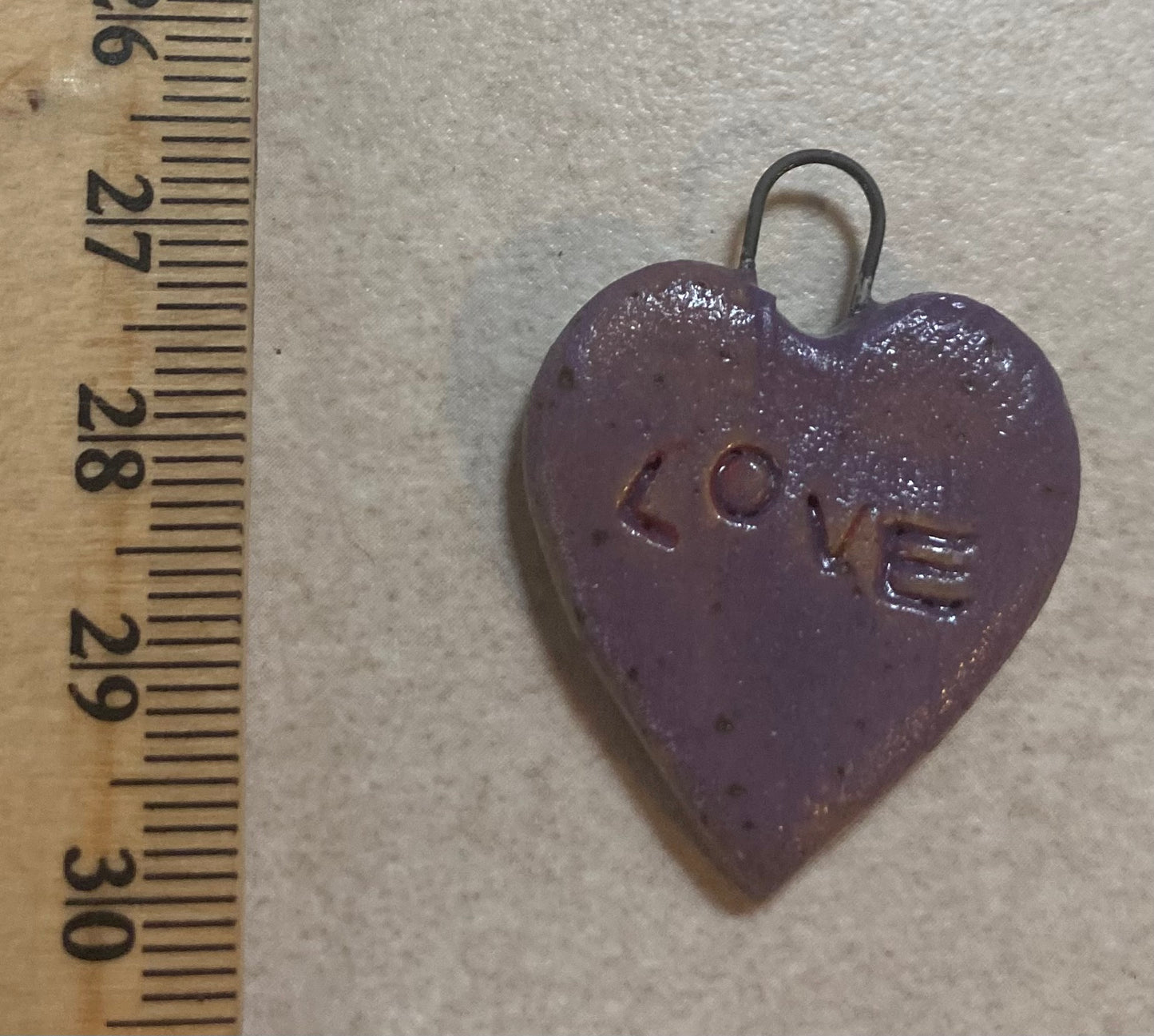 Heart pendant purple love