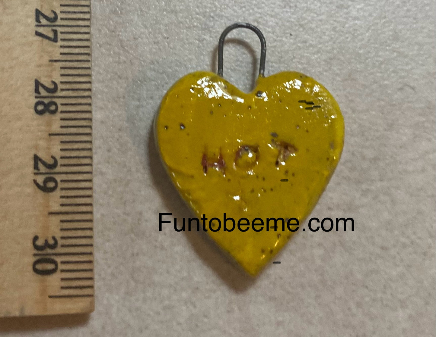 Heart pendant yellow hot