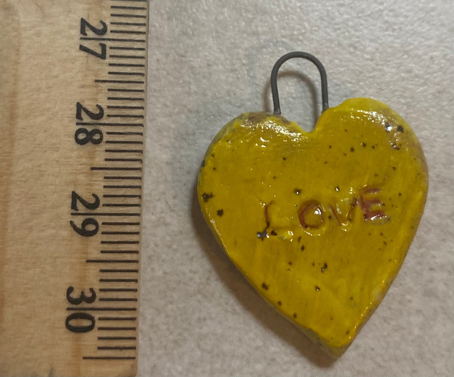 Heart pendant yellow love