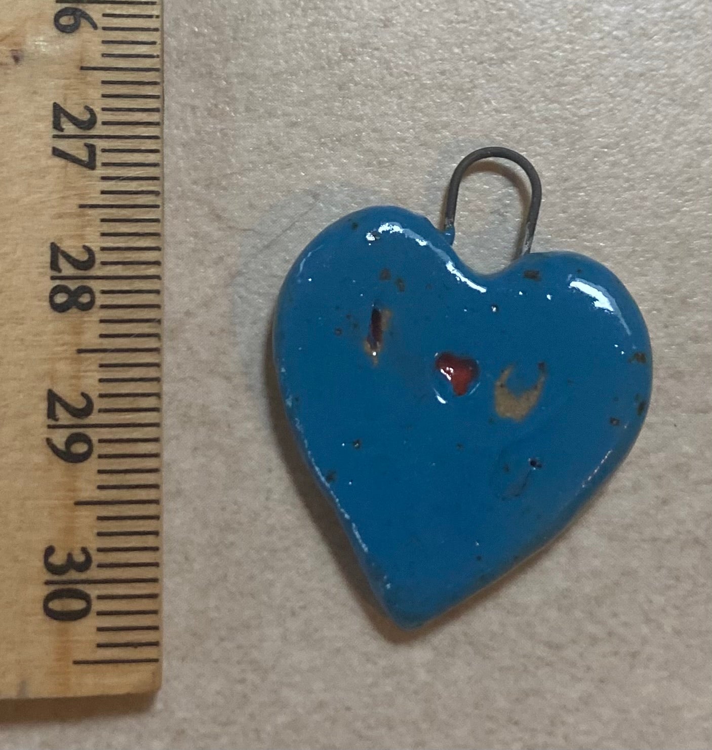 Heart pendant blue I heart u