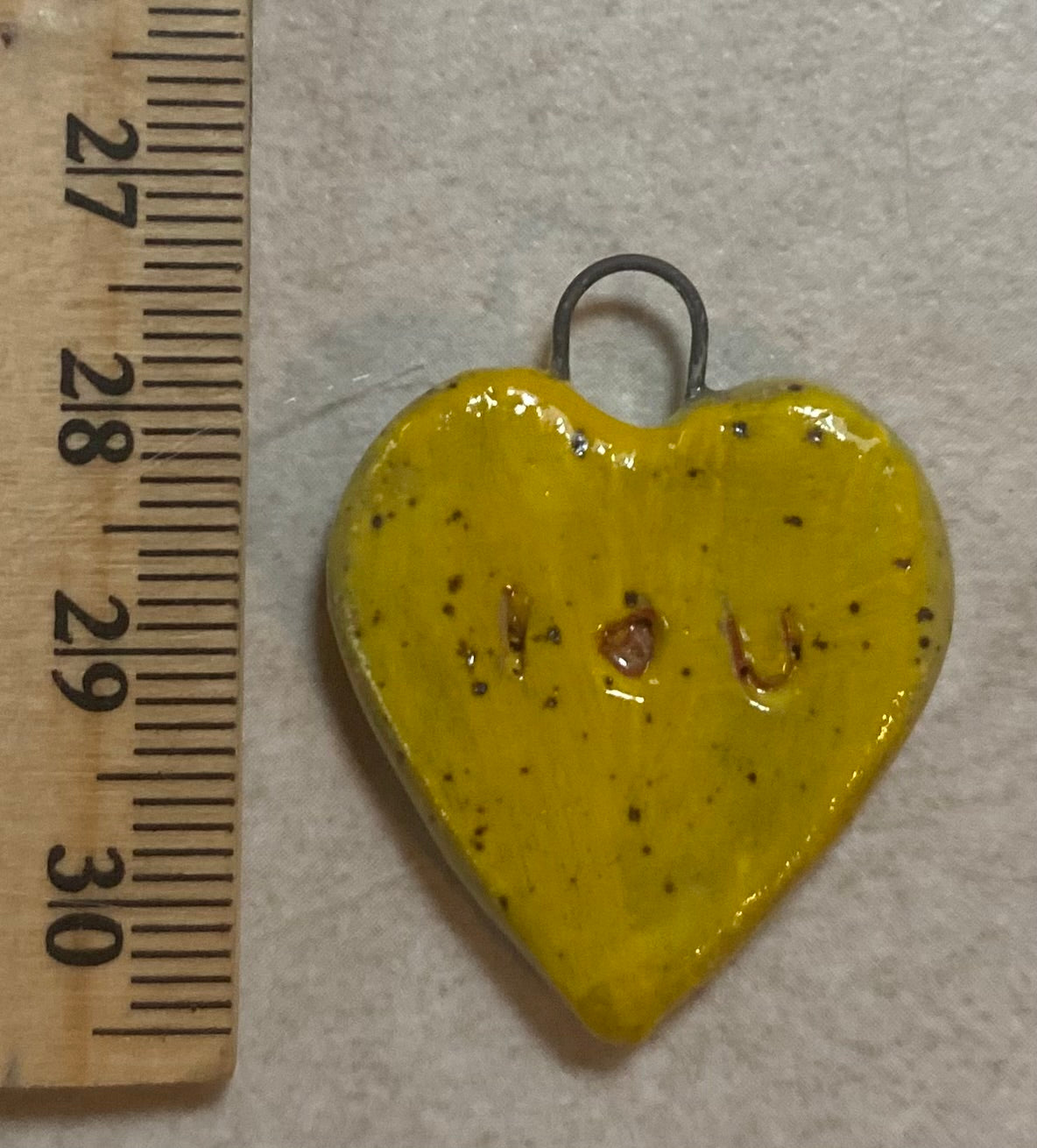 Heart pendant yellow I heart u