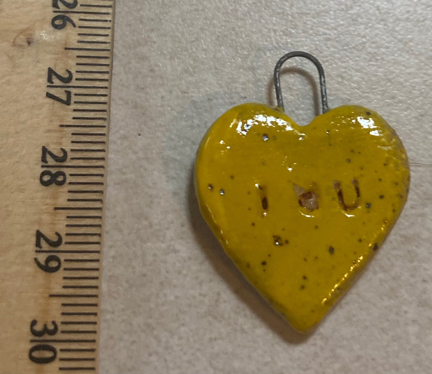 Heart pendant yellow I heart u