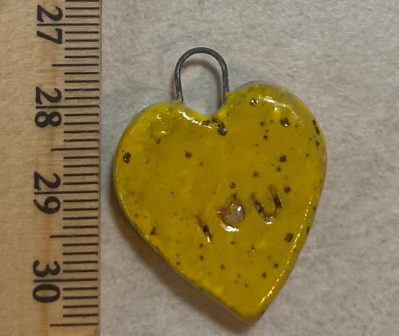 Heart pendant yellow I heart u