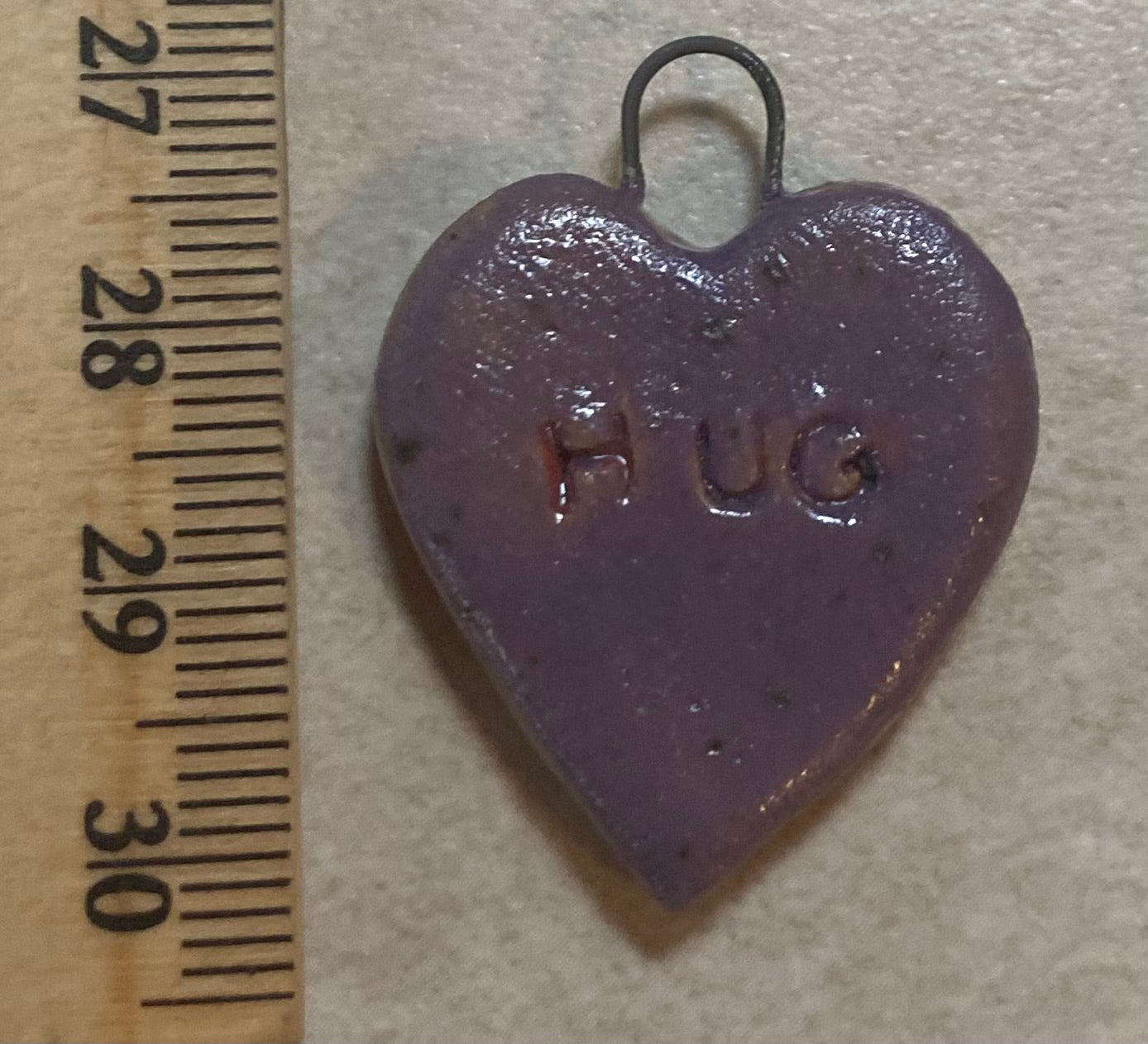 Heart pendant purple hug