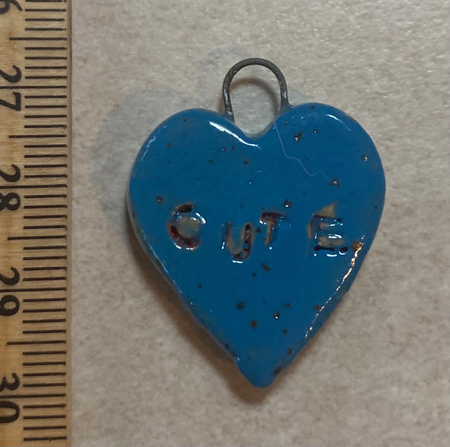 Heart pendant blue cute