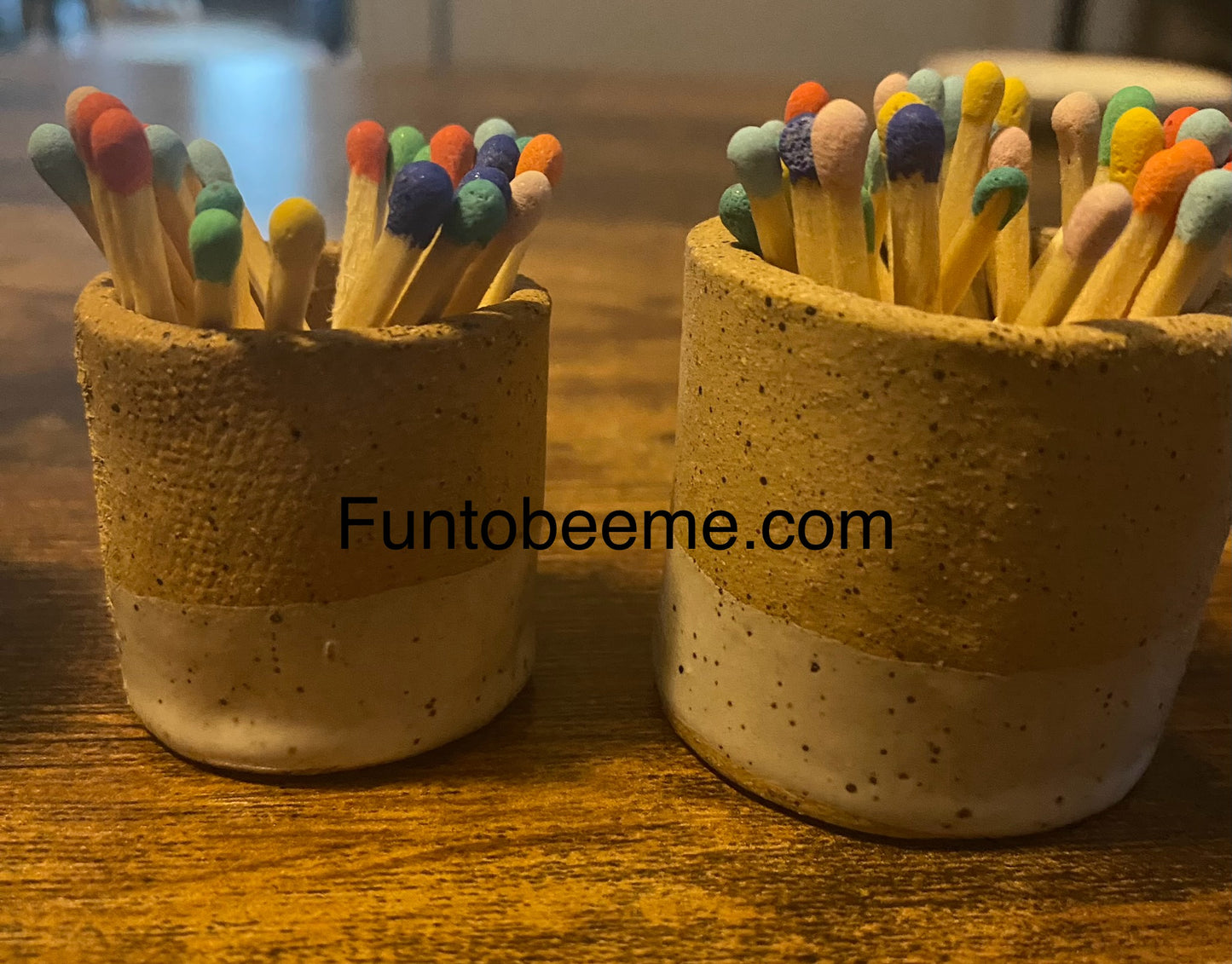 Set of 3 matchstick holders