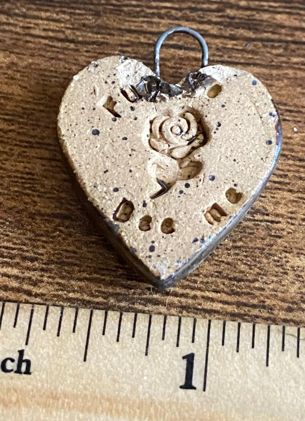 Gold I heart you pendant